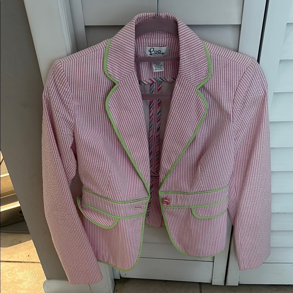 Lilly Pulitzer Pink and Green Women's Blazer